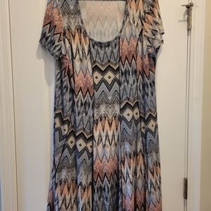 Sami & Jo Plus Size Dress with Subtle Patterns